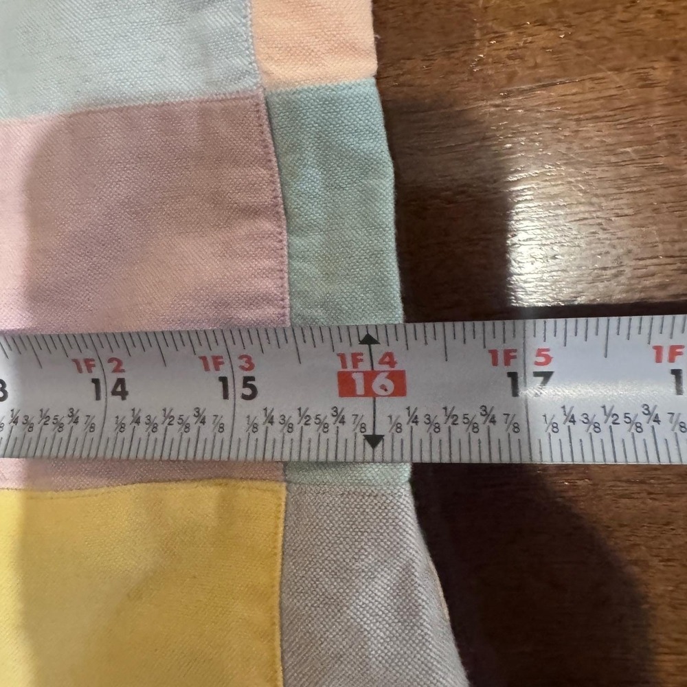 Vintage Ralph Lauren Navy Tag Pastel Patchwork Btn Down Old Money Tailored Sz 6 - Picture 6 of 8